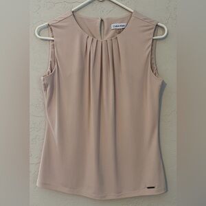 Calvin Klein Blush Sleeveless Blouse, Sz S